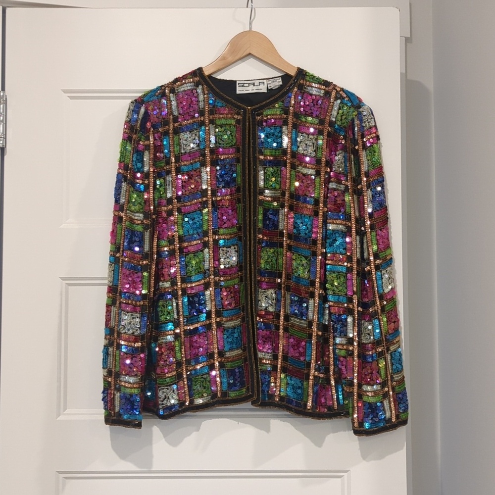 VINTAGE Scala Sequin Blazer - Picture 2 of 5